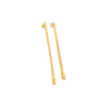 Long Jelani Teardrop Recycled Brass Earrings
